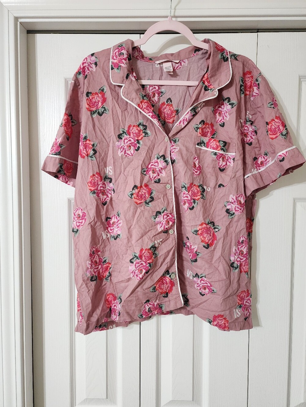 Victorias Secret Floral Metallic Sleep Top